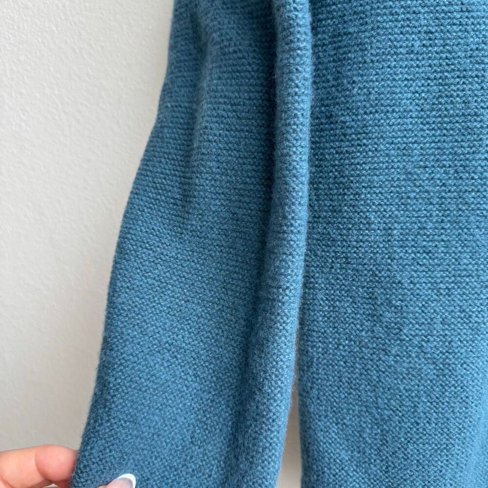 Seasalt Cornwall Fruity Jumper II Teal Blue Merino Wool Knit Sweater US 4 UK 8 - Picture 4 of 9